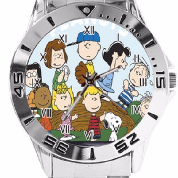 PEANUTS THE CAST CUSTOM STAINLESS STEEL WATCH NWT - Picture 2 of 7